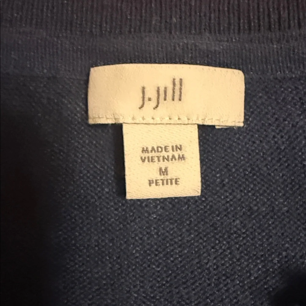 J. Jill Dark Blue Knit Top - Picture 2 of 3